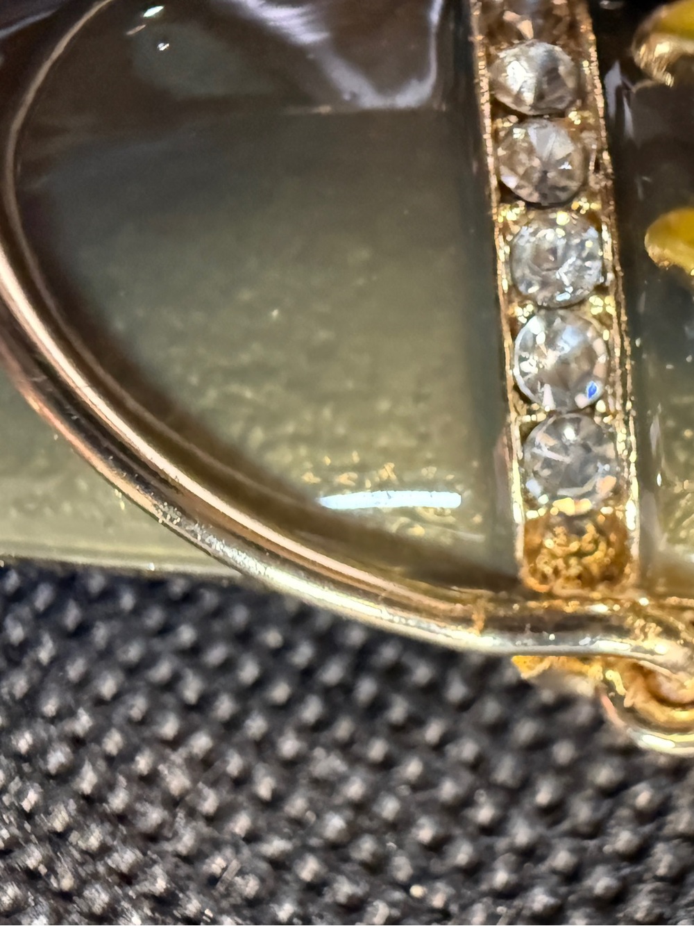 Napier Brooch Gold Tone Sunflower Butterfly Pot with Crystal & Enamel Accent - Picture 11 of 11